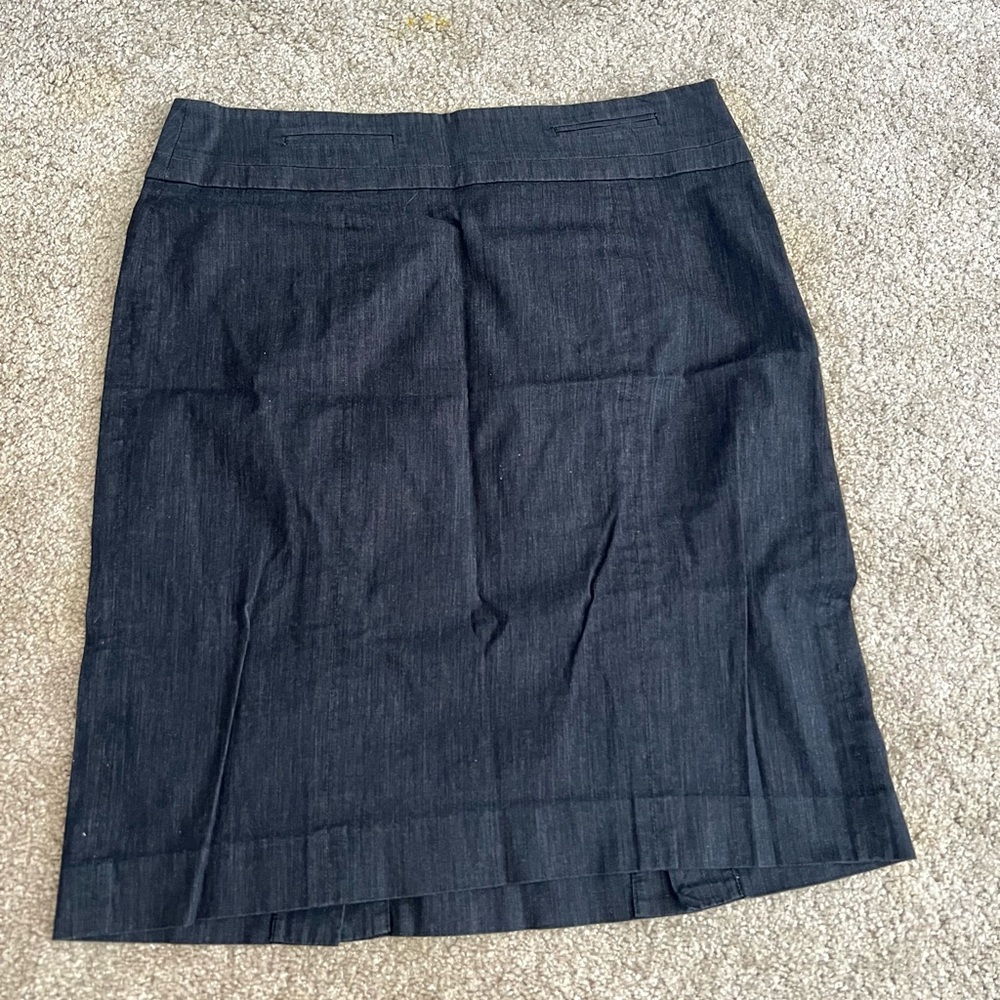 LOFT Dark Chambray Pencil Skirt